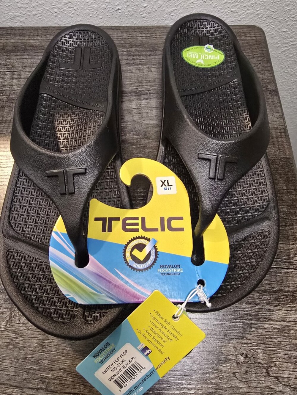 Telic Unisex Adult Energy Flip Flop Arch Support Cushioned Sandals